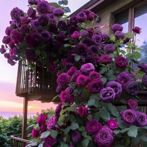 Роза Плетистая Плум Пэшн купить по цене от 610р. в интернет-магазине «Посадика» с доставкой почтой в в Покачие и по всей России – [изображение №1].